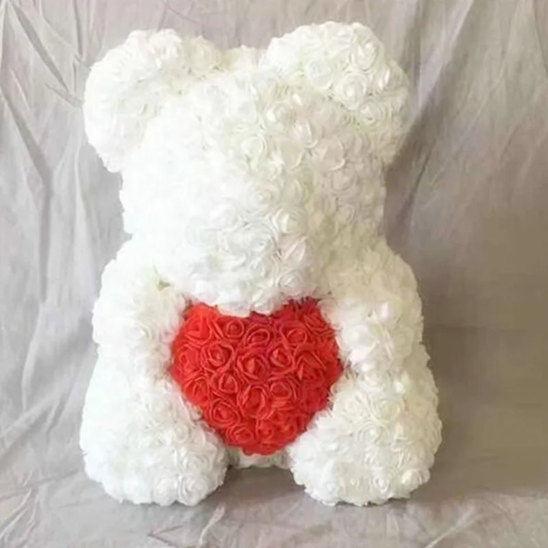 

cadeau saint valentin 2023 Artificial flower foam flower rose teddy bear for valentines day gifts wedding party decoration
