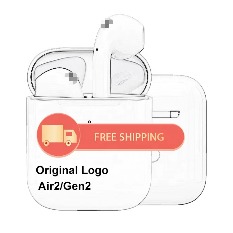 

Free Shipping Earphone Air 2 TWS Premium Chip Air2 1:1 Clone Airbuds Original Gen 2 Airs 2 Earbuds for Air 2, White