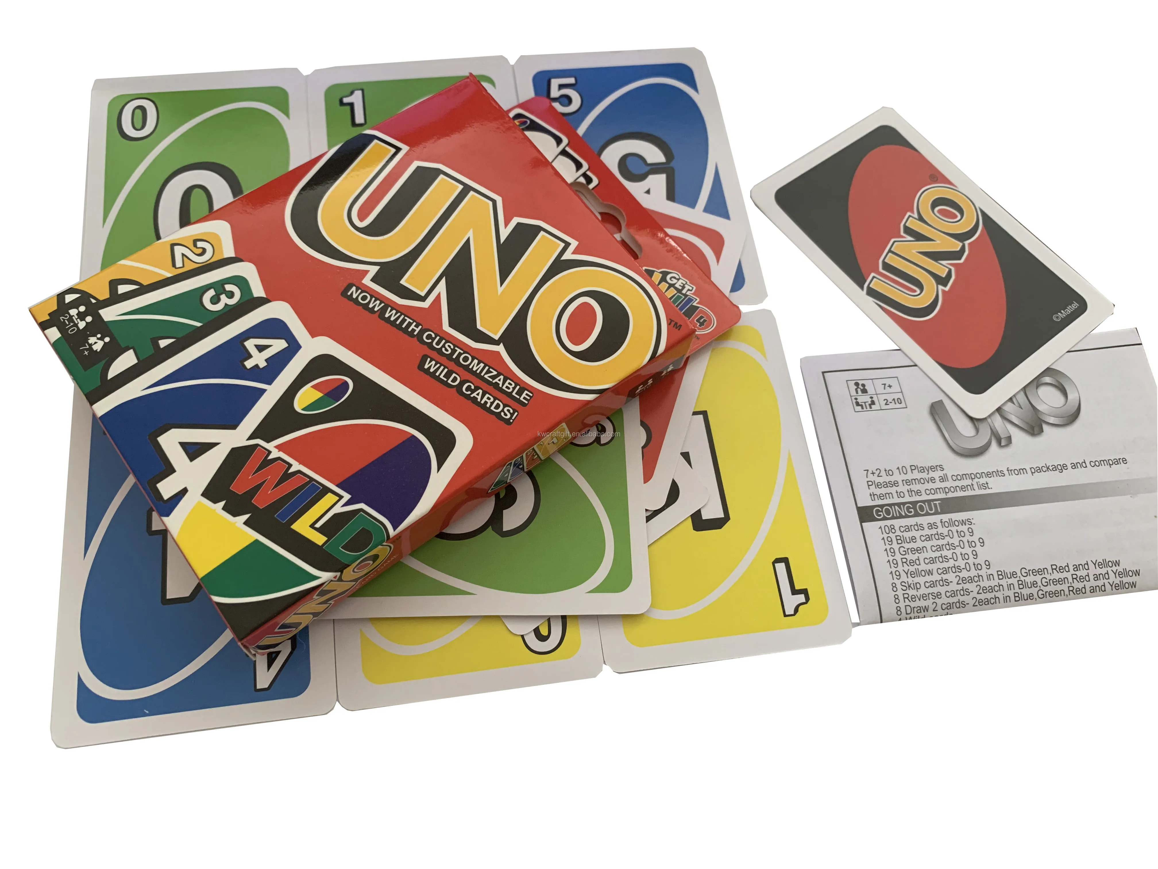 Custom Printing Poker Size Paper Uno Card Game Customizable With Wild ...