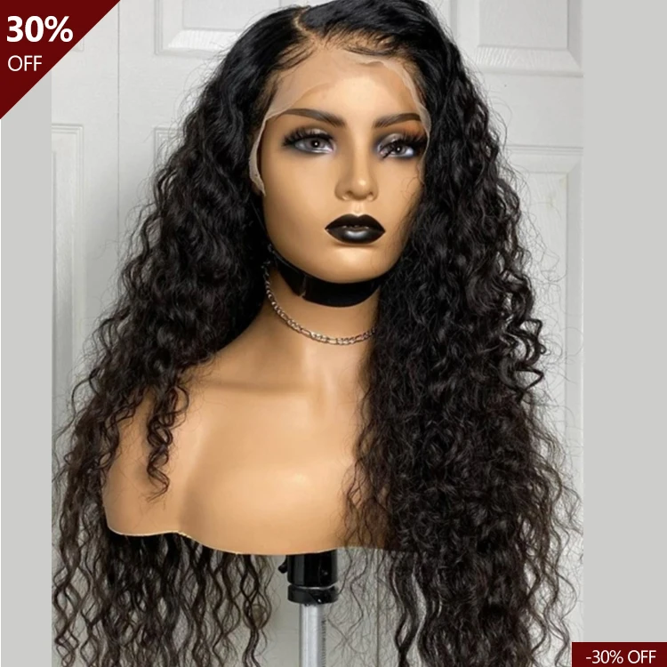 

Factory Wholesale 100% brazilian Raw Virgin cuticle HD Transparent Deep Curly Lace Front Human Hair Wigs with Baby Hair
