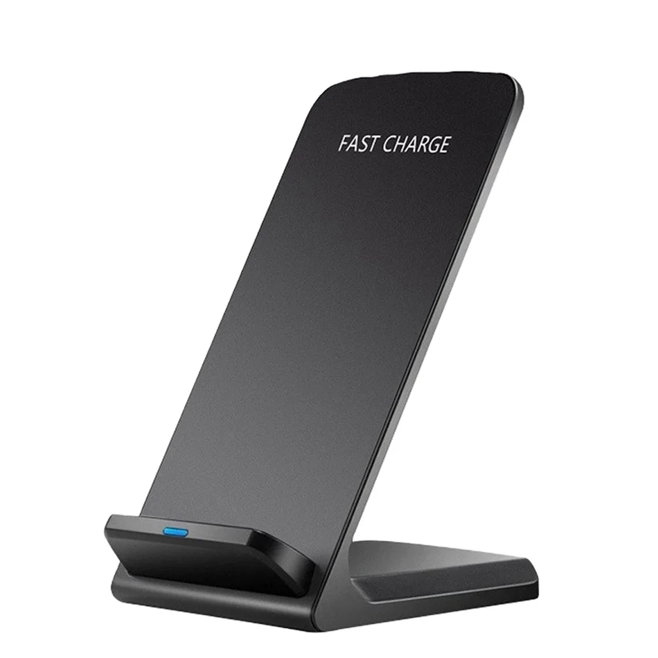 

10W QI Wireless Vertical Charger Quick Charge 2.0 Fast Charging 2-coils Stand 5V/2A & 9V/1.67A Electric Charger 1 X USB