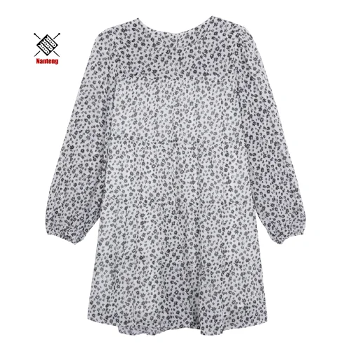 

Hot Selling Korean Stylish Design Vintage Chiffon Floral Loose Summer Dresses