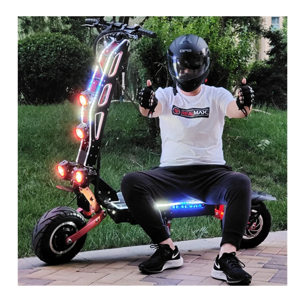 

Hot Sell REALMAX 13inch 8000W 72V 60V 10000W folding e scooter electric scooters with dual motor, Red / blue adult electric scooter