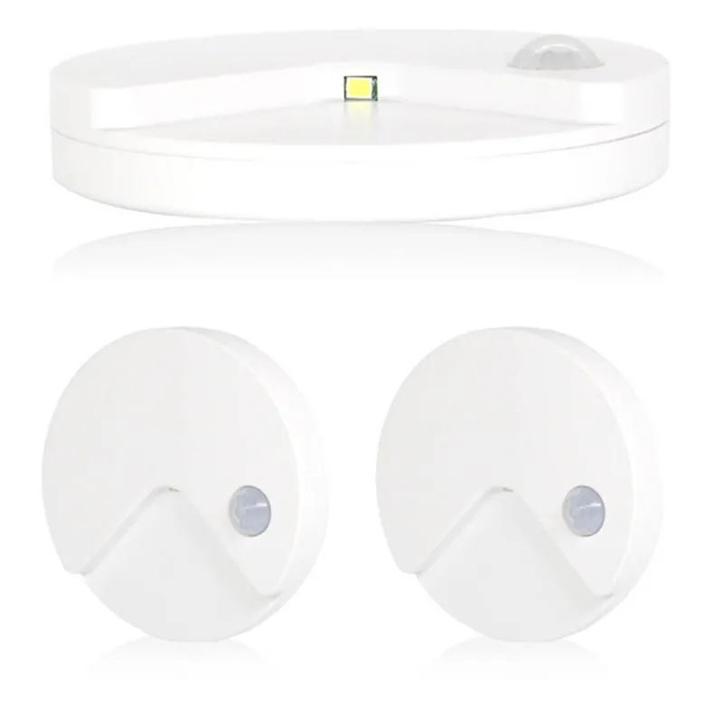 Biumart homelife motion sensor lights round shape led smart night light led door under bed cupboard motion light