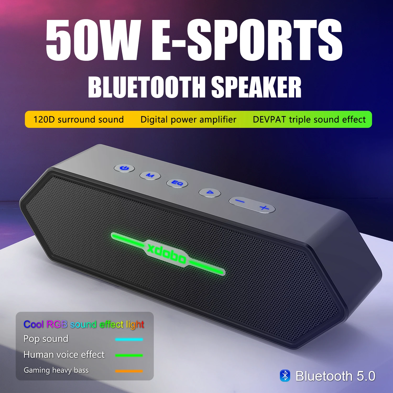 2021 Amazon Hifi Best Stereo Portable Outdoor Mini XDOBO 50W Waterproof IPX5 Shower Wireless Bluetooth Speaker - ANKUX.COM
