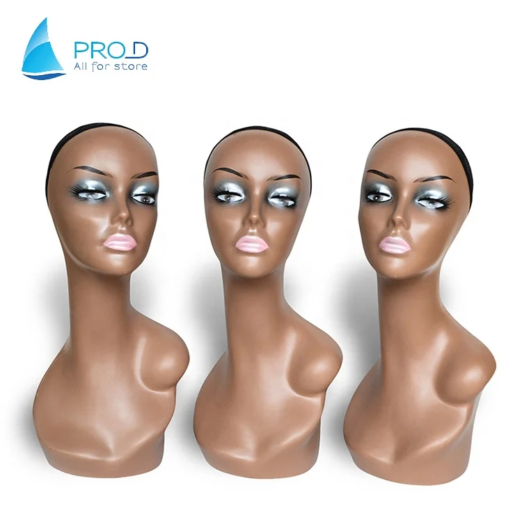 

Hot Sale Wig Store Hat Realistic Human Hair Mannequin Head, Picture
