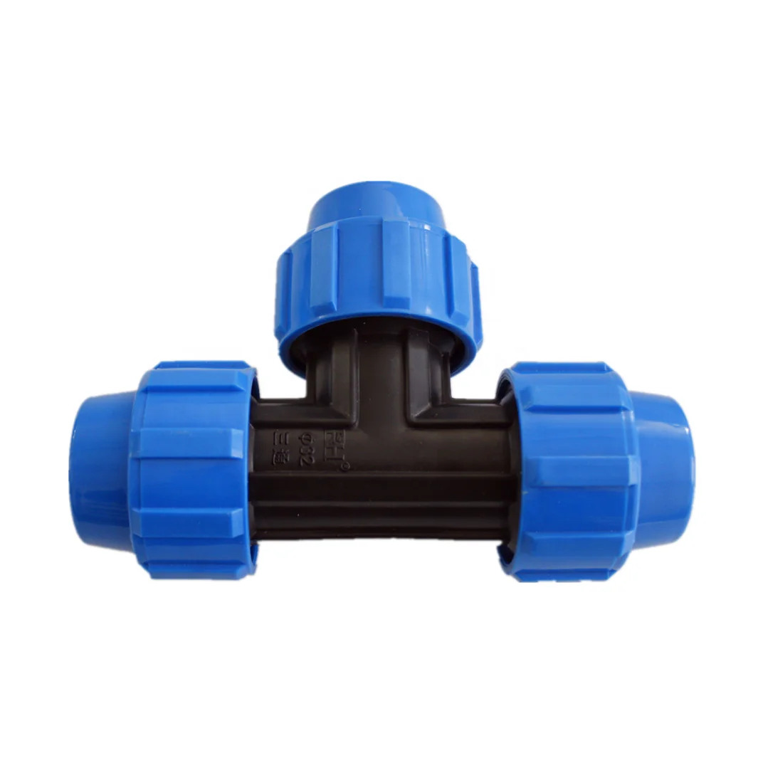 

quick joint connectors fittings irrigation pipe fittings agricultural pipe use 2 inch tee, Black and blue