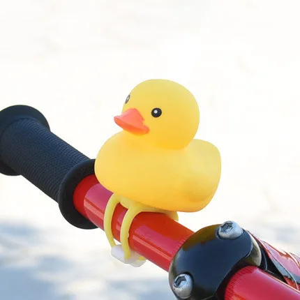 

Mini Yellow Rubber Duck Wholesale With Helmet Bicycle decoration accessories