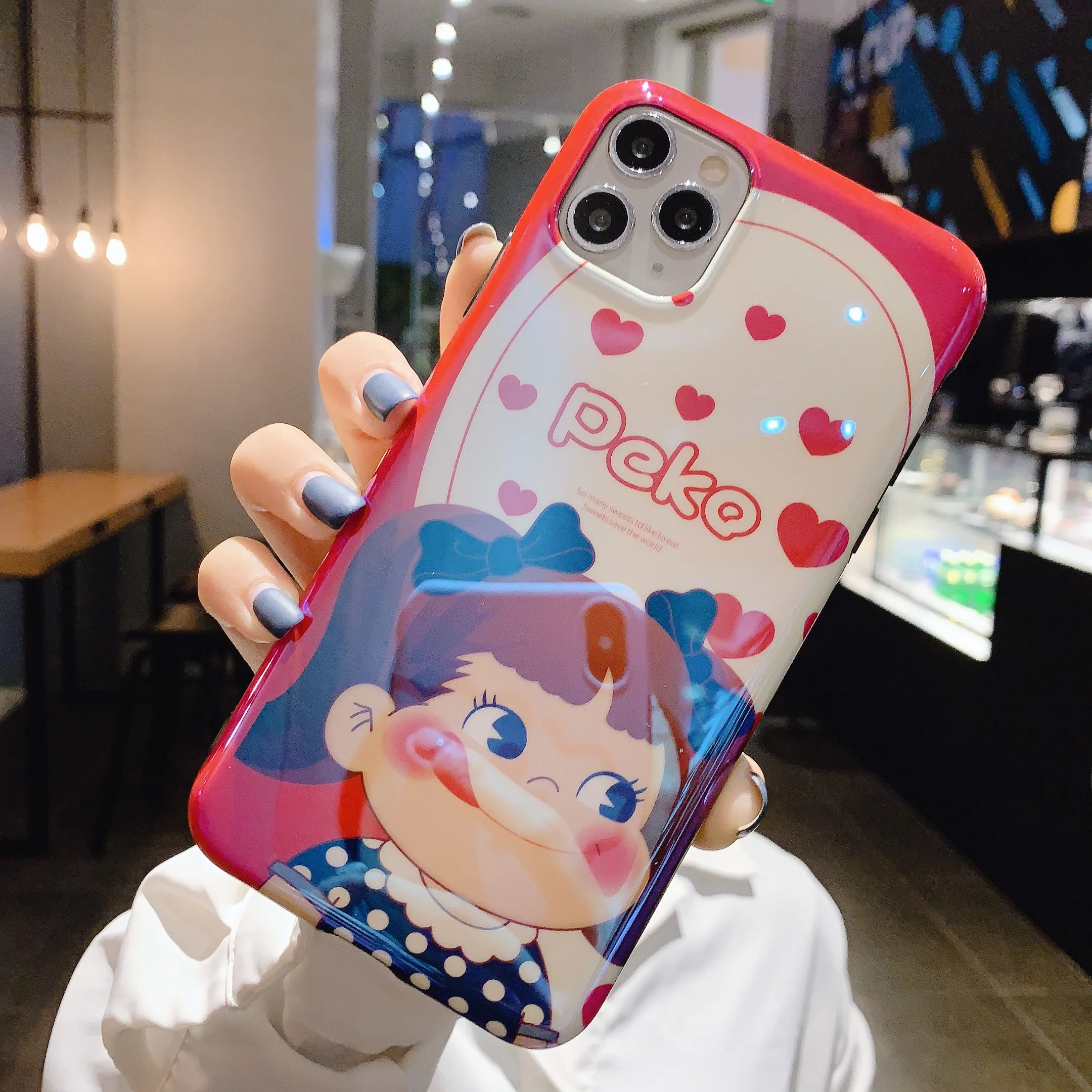 

2021 New Anime Milk Boy Girl Blue Light IMD Phone Cases For iPhone 12 Pro Max 8Plus XR XS Max SE2020 Back Cover Cartoon IMD Case