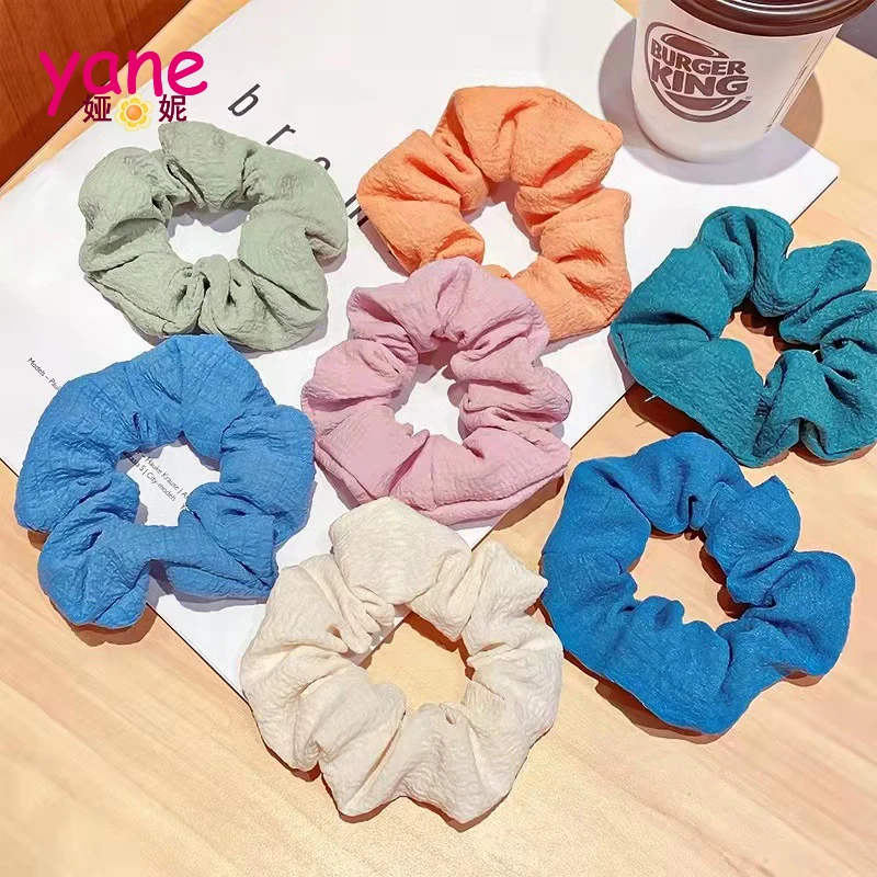 

New design scrunchie Sweet cream fashion large hair band scrunchies for girl