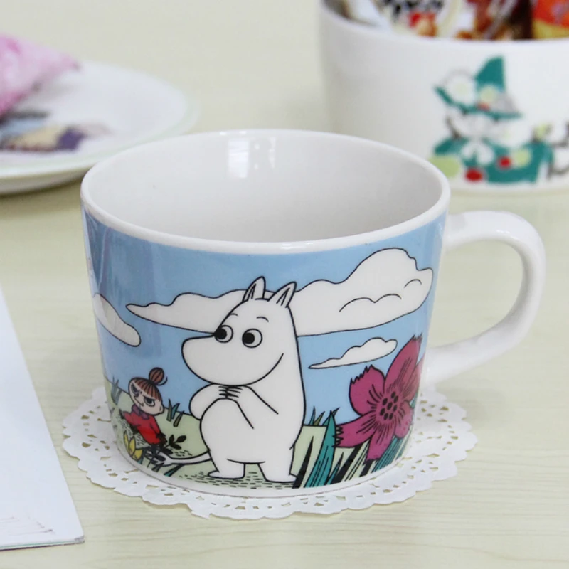 

Mug Creative Cartoon Hippo Mumin Family Ceramic Mugs Milk Coffee Afternoon Teacup Breakfast Tumbler Muumi Cup