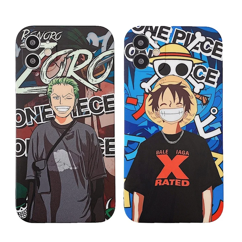 

Hot salecase for iphone XS TPU one piece anime design phone case for iphne 11 12 pro max