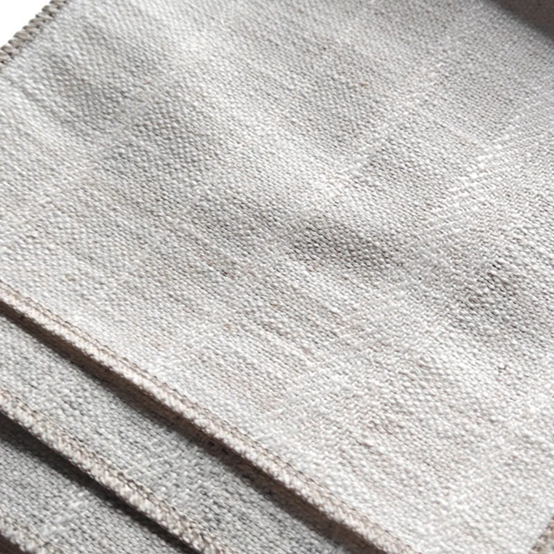 Rustic Wide Linen and Hemp Fabric with Natural Striped Bamboo Blackout Feature for Home Decor Sofas Available for Wholesale