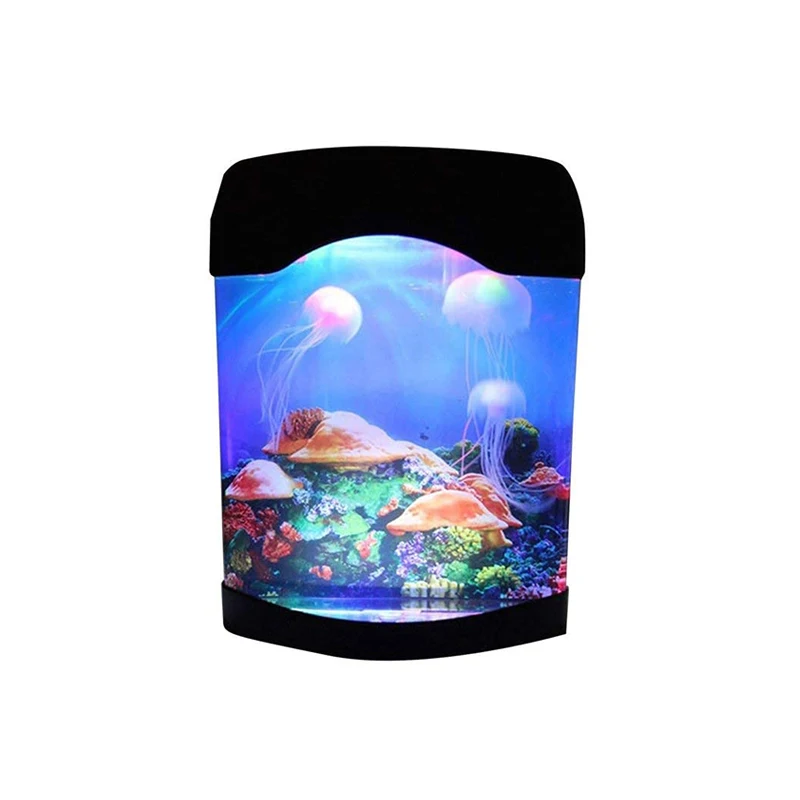 
USB Jellyfish Lamp Electric Aquarium Tank Ocean Mood Night Light LED Jellyfish Lava Lamp 