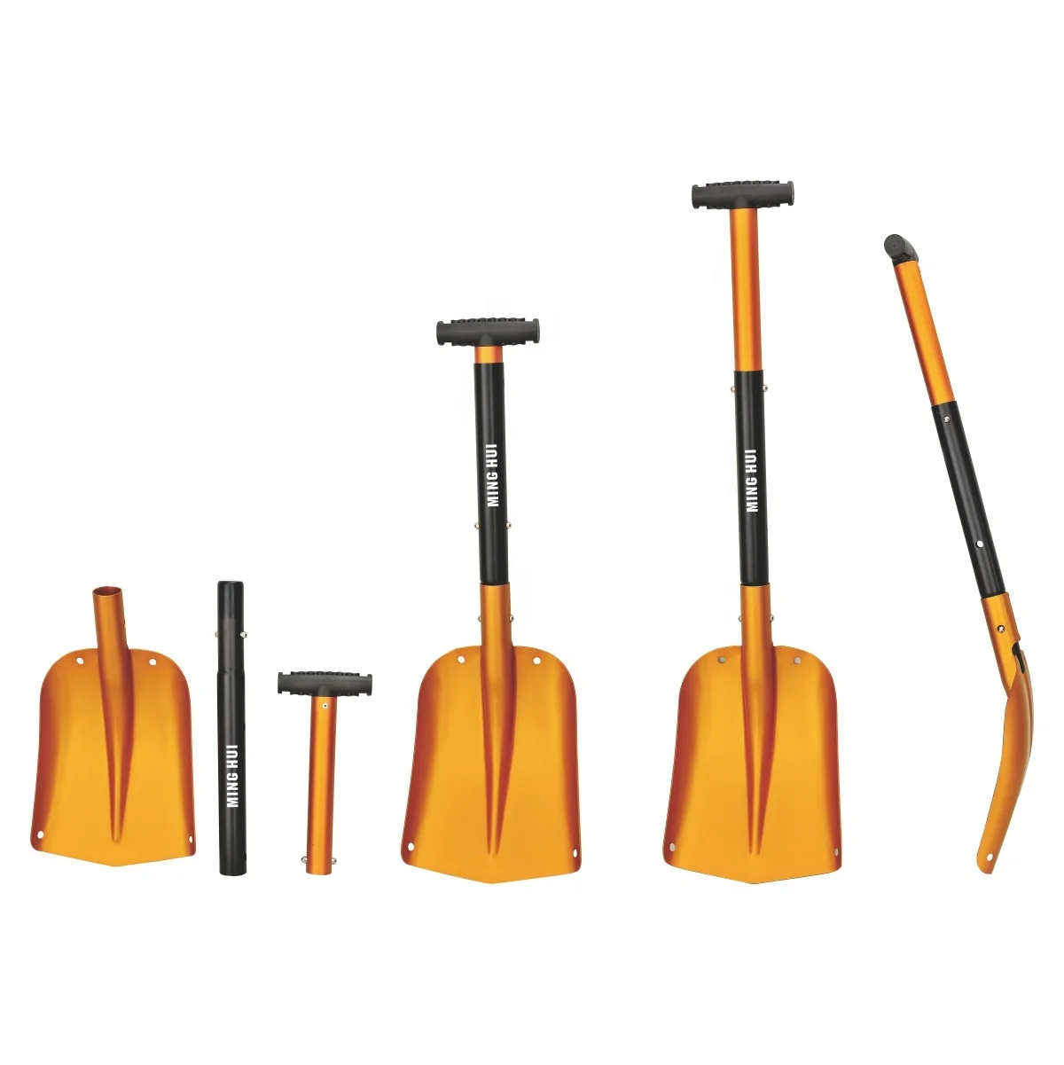 
Manufacture Adjustable anodized aluminum snow shovel for camping outdoor over 15 years 