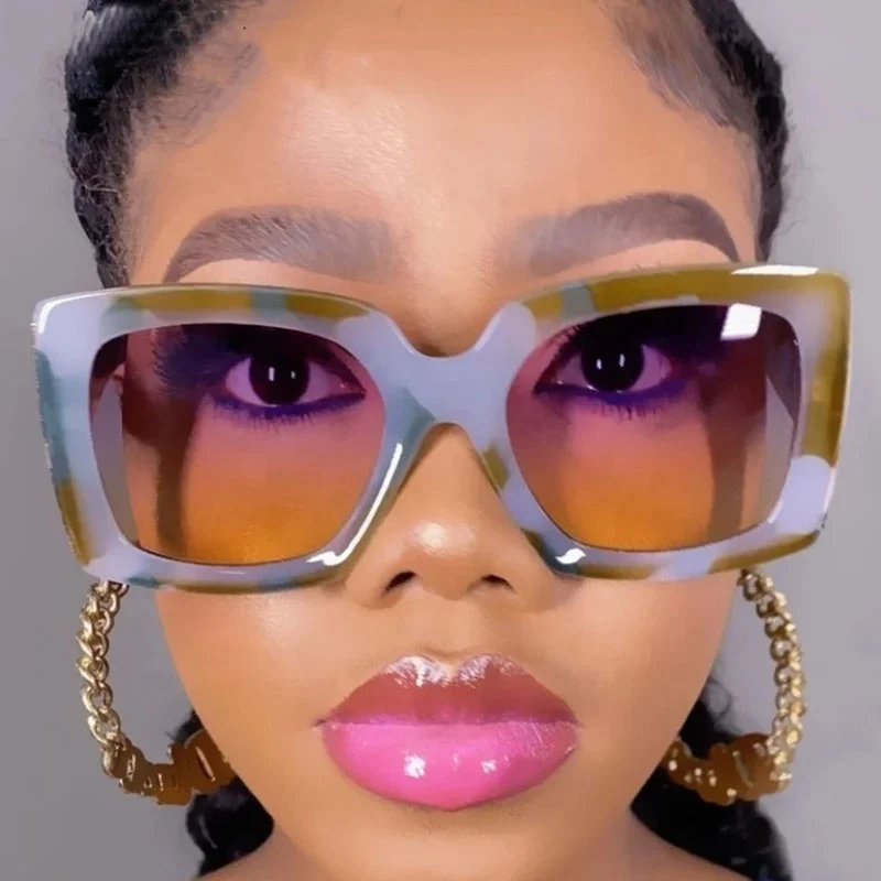 

High Quality Fashionable Sun Shades Big Square Women Sunglasses, 7 colors