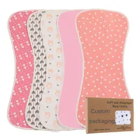 

Amazon Hot Sell 3layers 100% orgainc Cotton Newborns Gift Set Baby Burp Cloths