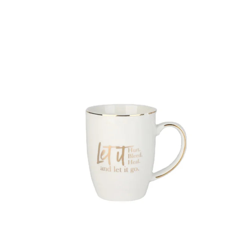 

Amazon hot sales ceramic arabic coffee mug eco-friendly cup gold tracing household water cup custom coffee mug