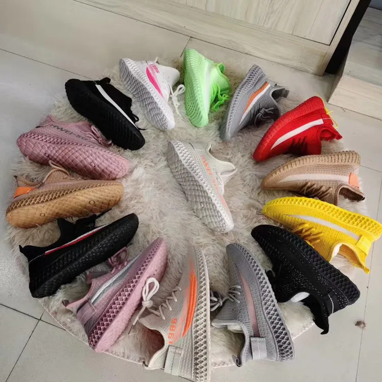 

New arrival women's sports shoes cross-border flight woven women's shoes sports shoes, Silver,white,two-color