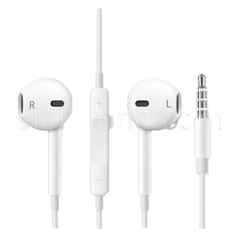 

Mobilephone Earphone for iPhone with Remote Mic for iPhone 5G/5C/5S/SE/6/6 Plus/6S/6S Plus headphone, White