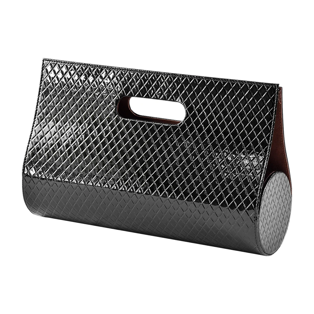 New design custom portable single bottle plaid leather wine box with handle