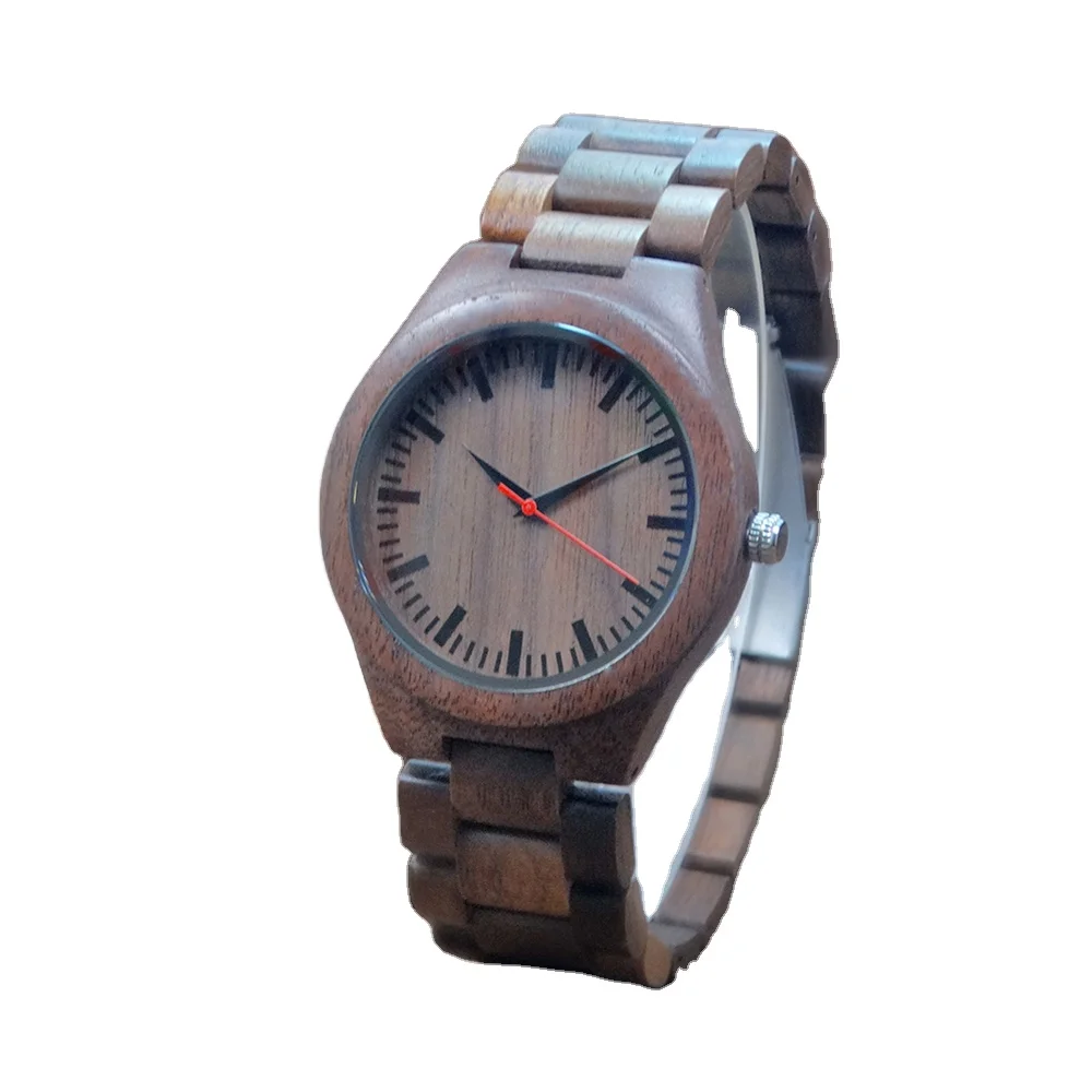 

Luxury walnut Wood Wrist Watches Men Custom Design Male Handmade Wooden Wristwatch