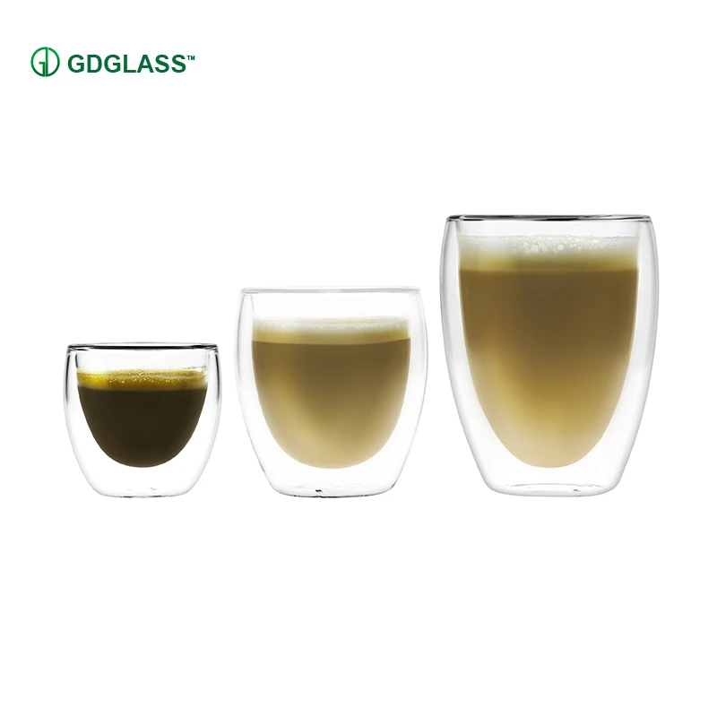 

Popular design coffe cup duble wall glass cup clear double wall glass mugs