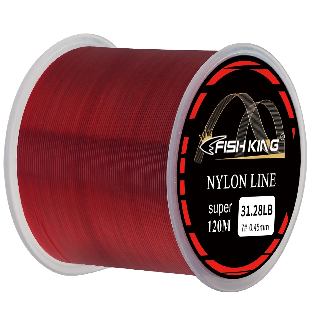 

FishKing Ready Stock N1-N8 Customized Cheap 120M Fishing Line Nylon Monofilament Nylon Fishing Line, Picture shows