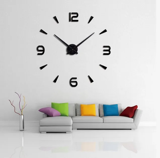 

Popular creative acrylic 3D wall clock DIY clock mute wall clock