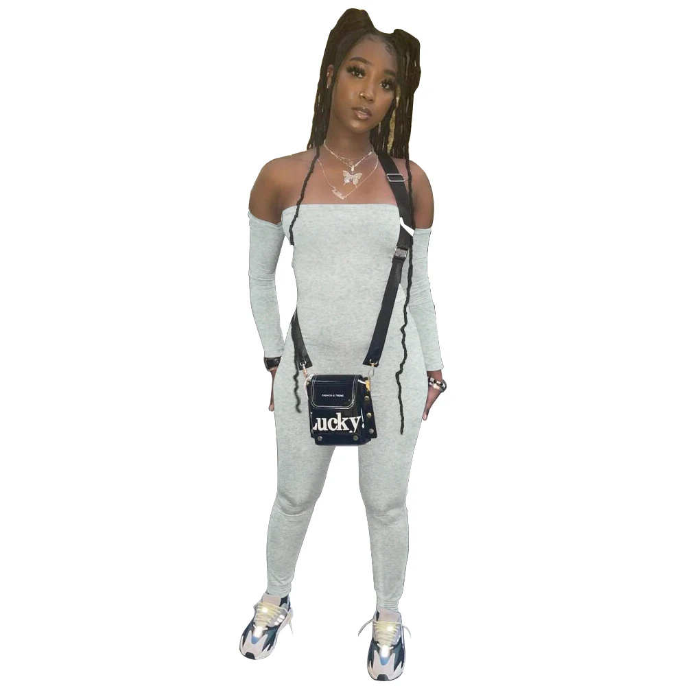 

jumpsuits Sexy tight-fitting long-sleeved jumpsuit women jumpsuit