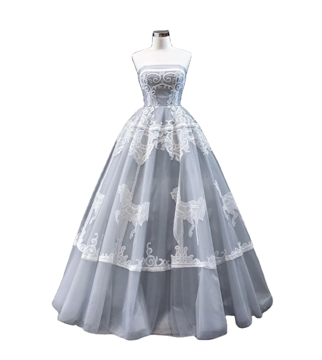 

Wholesale women A-line ball bridal dress New arrival strapless backless ball gown for evening dress, Custom made