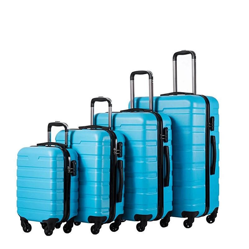 
Custom high quality abs trolley hand travelling bags luggage belt set travel bags 20 inch 