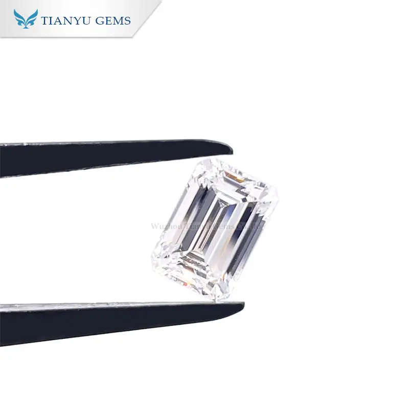 

Tianyu gems 1.54ct F VS2 Emerald cut lab grown diamond cvd with IGI instock loose diamond for rings