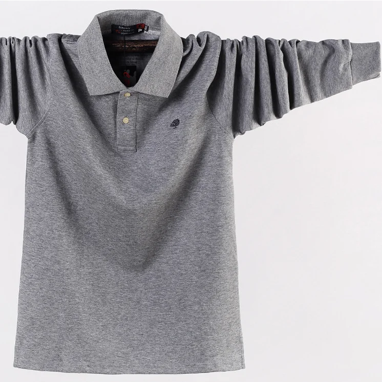 

fashion long sleeve polo t shirt high quality mens