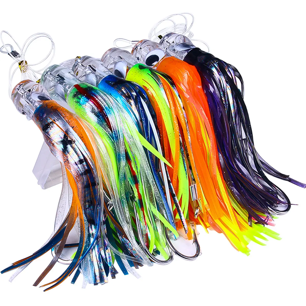 100g Sea Fishing Big Game Trolling Fishing Lure Double Octopus Skirt Tuna Marlin Big Lure Acrylic Head Lure