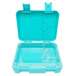 Image of Microwave Safe BPA Free 4 Compartments Plastic Storage Box Lunch Box With Lock