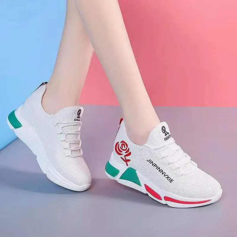 

2021 China factory cheap wholesale women's rose shoes cheap sneakers women casual shoes