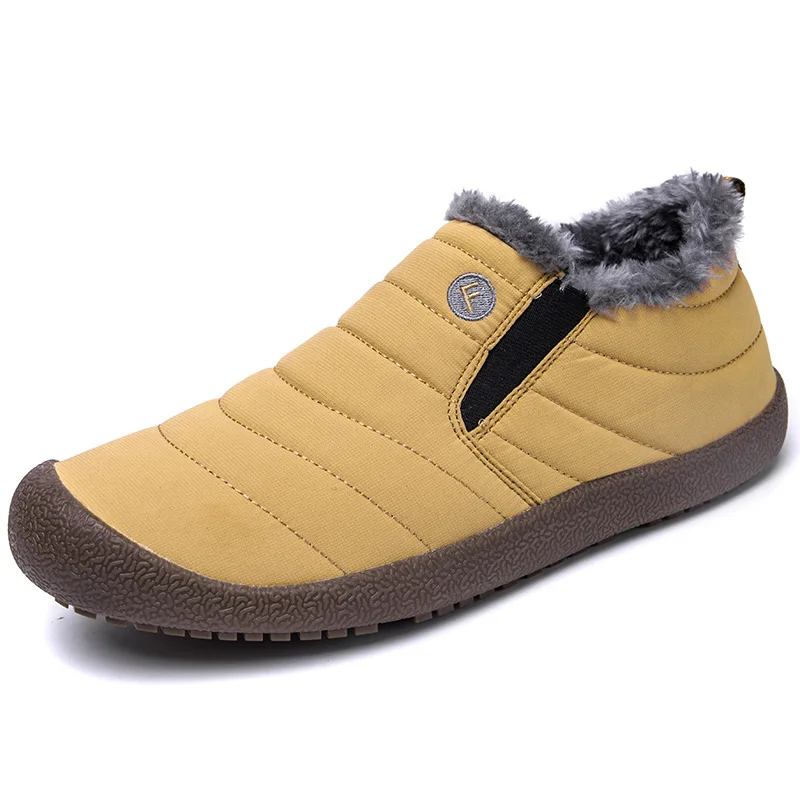 

The latest men's winter thicken warm cotton shoe fur wholesale mens shoes footwear winter snow boots with fur trim