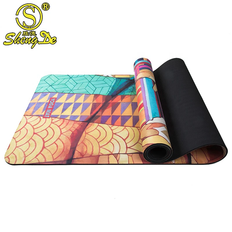 

Custom Pattern Design 6mm Eco Friendly Suede Yoga Mat, Yoga Matt