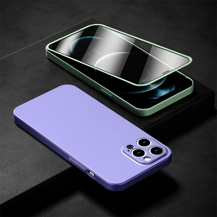 

Slimoro Newest Hard PC Phone Case With Screen Protector Waterproof Anti Scratch HD Tempered Glass For iPhone 13 Screen Protector, Multi color for choose