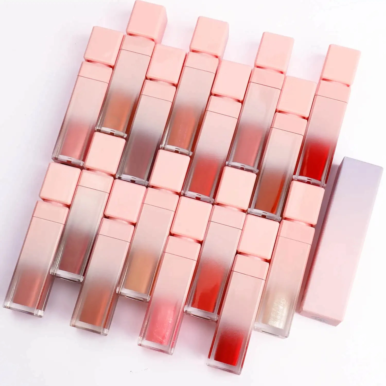 

HMU Custom Cosmetic High Pigment Shimmer Clear Glossy Lip Gloss Private Label Low MOQ Make Up Lip Gloss