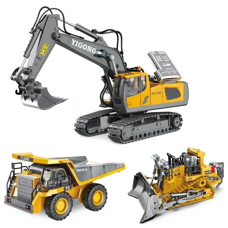 

11 Channel 1:20 2.4GHz 11CH RC Construction Truck Toys Engineering Vehicles Metal RC Excavator