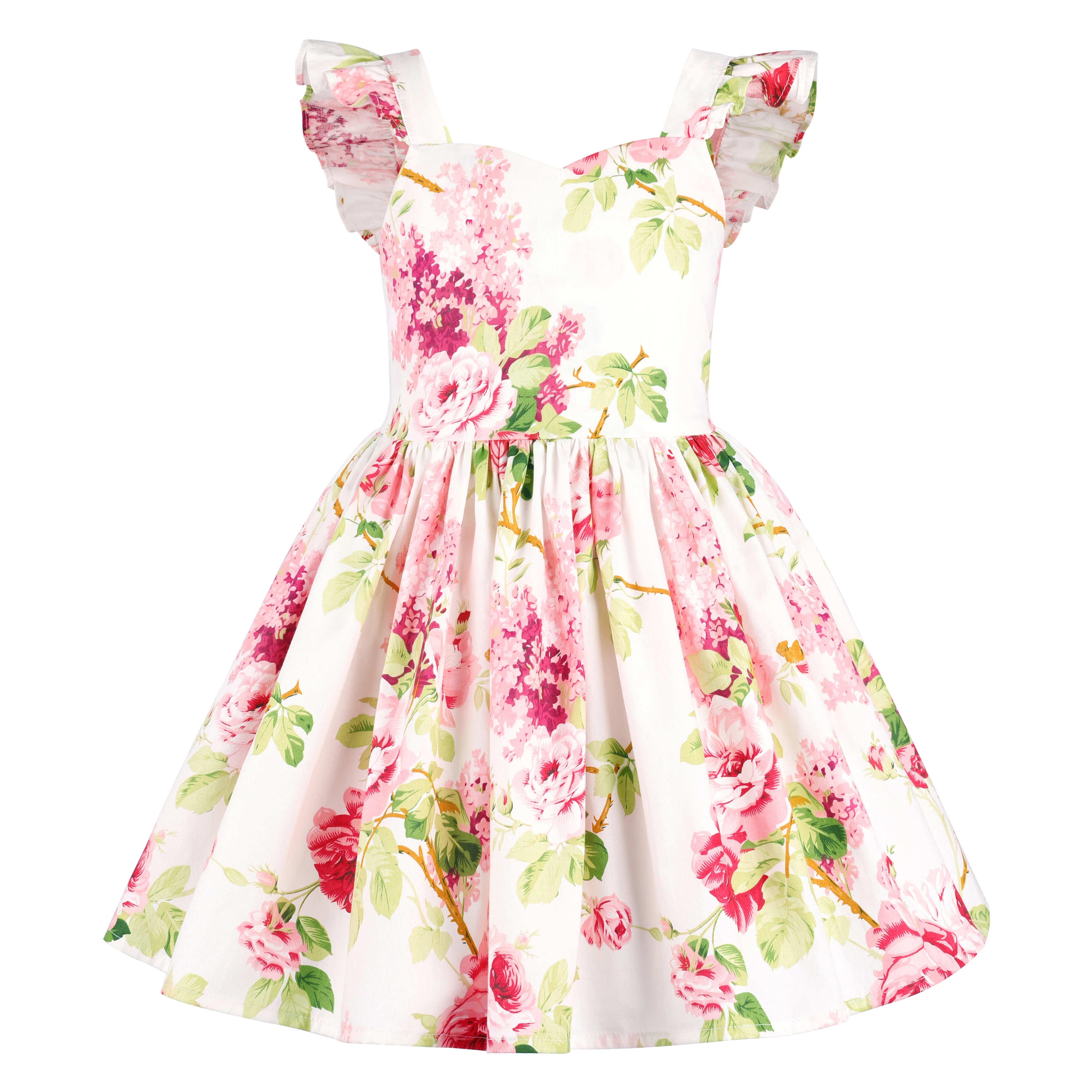 RTS Baby Cotton Clothing Frock Girl Organic Cloth Long Print Maxi Floral Dress