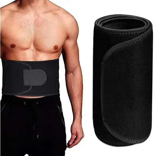 

Belly Fat Slimming Stomach Band Sweat Sauna Slim Belt for Men Waist Trimmer Belt Neoprene VASTOP Black 3mm 2 Pcs Accept OEM