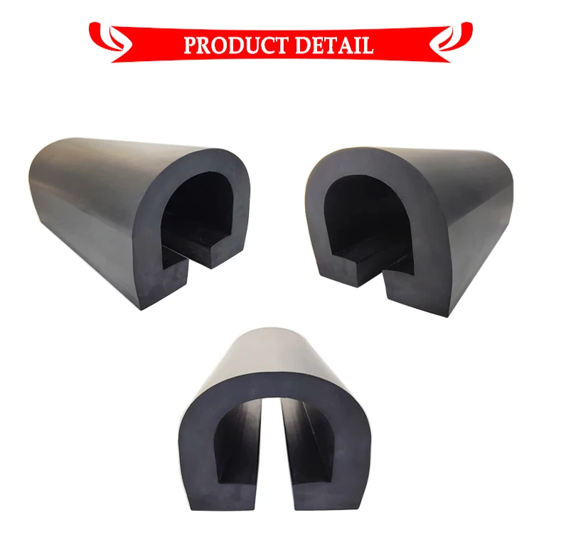 Rubber Marine Fender Dock Bumpers Boat Extruded D Fender Bumper For