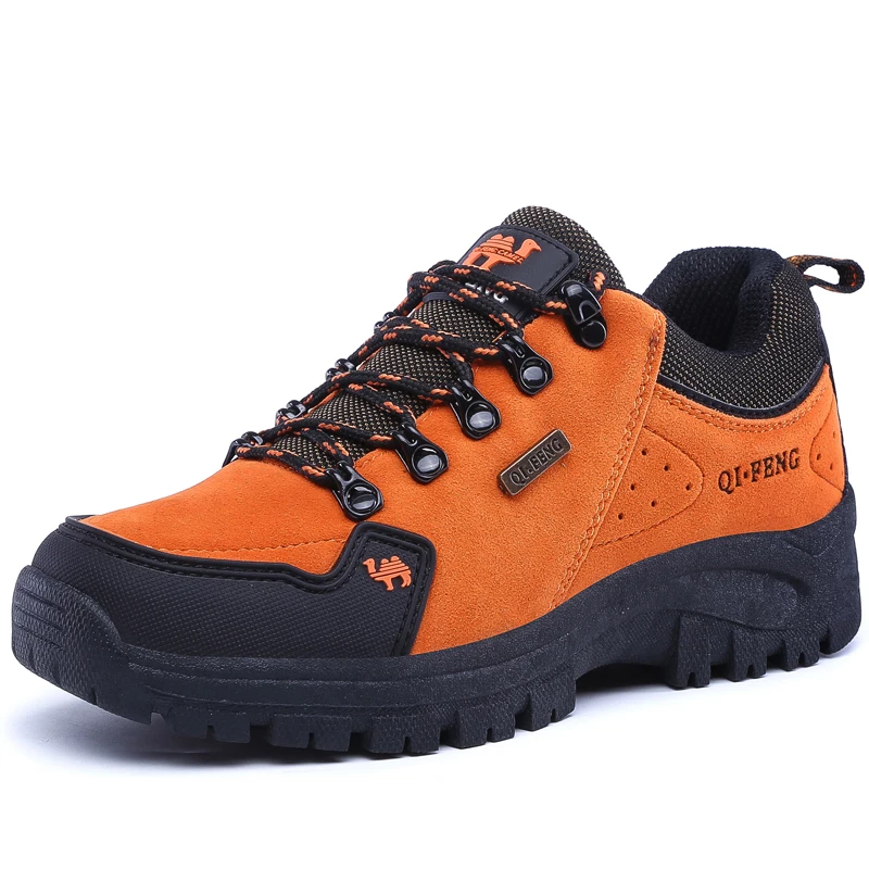 

Sepatu Mendaki China Wholesale Cow Suede OEM/ODM Acceptable Shoes Men Outdoor Hiking Shoes, Yellow, orange, blue, green