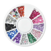 

200pcs/box colorful shiny 3D AB nail rhinestone crystal glass nail gems rhinestone for nail