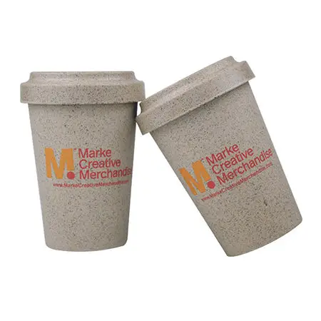 

Mikenda 250/350/450/700ml Biodegradable eco friendly bamboo fibre Coffee Husk reusable travel coffee cup mug tumbler with lid, Any pantone color