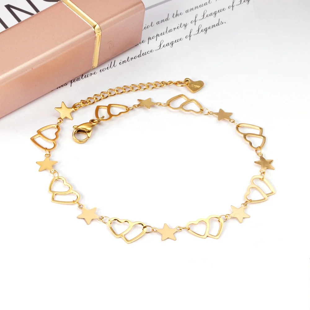 

Anklet Chain Gold Plated Jewelry Various Shapes Stainless Steel Anklets For Women