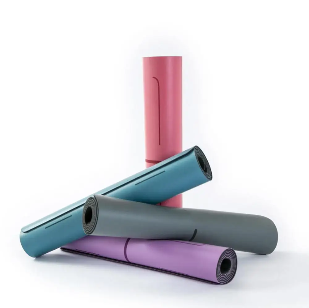 

1830*610*4mm Portable Eco Friendly custom printing logo folding travel gym pilates natural rubber pu yoga mat, Red/blue/black/other